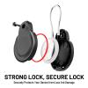 5 Pack Airtag Holder - IPX8 Waterproof Airtag Keychain with Wire Cable, Anti-Scratch GPS Case for Apple Airtag, Durable Airtag Cover for Keys, Kids, Luggage, Backpacks, Pet Collar-Black view 3