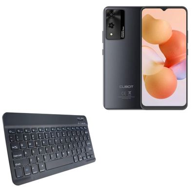 BoxWave Keyboard Compatible with Cubot A10 - SlimKeys Bluetooth Keyboard, Portable Thin with Chiclet-Style Keys - Jet Black