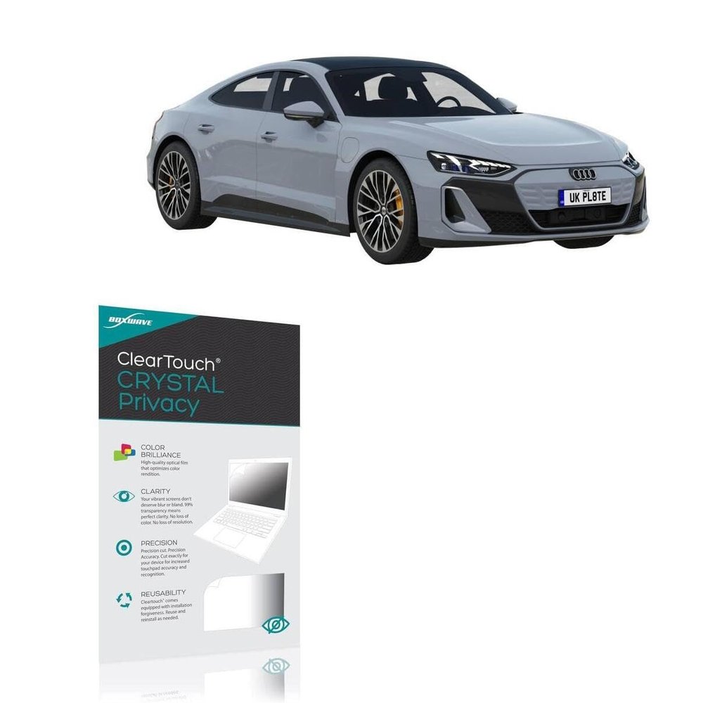 BoxWave Screen Protector Compatible with Audi 2025 e-tron GT Infotainment Display (10.1 in) - ClearTouch Crystal Privacy (2-Pack), Privacy Screen Protector Flexible Film Clear