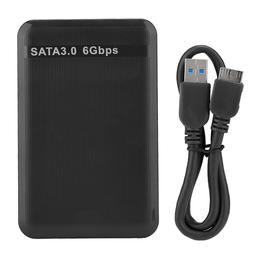 6Gbps SATA3.0 USB3.0 2.5inch Hard Disk Enclosure, Supports 6TB SSD, UASP Acceleration, 1153e Chip, Vista,OS 9.1/10.2, Hot Swap, Plug and Play, Faster Speed (Black)