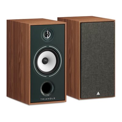 triangle Borea BR04 Bookshelf Speakers Pair - High Fidelity - 2-Way - 25mm EFS Silk Dome Tweeter with Waveguide (Oak Green)