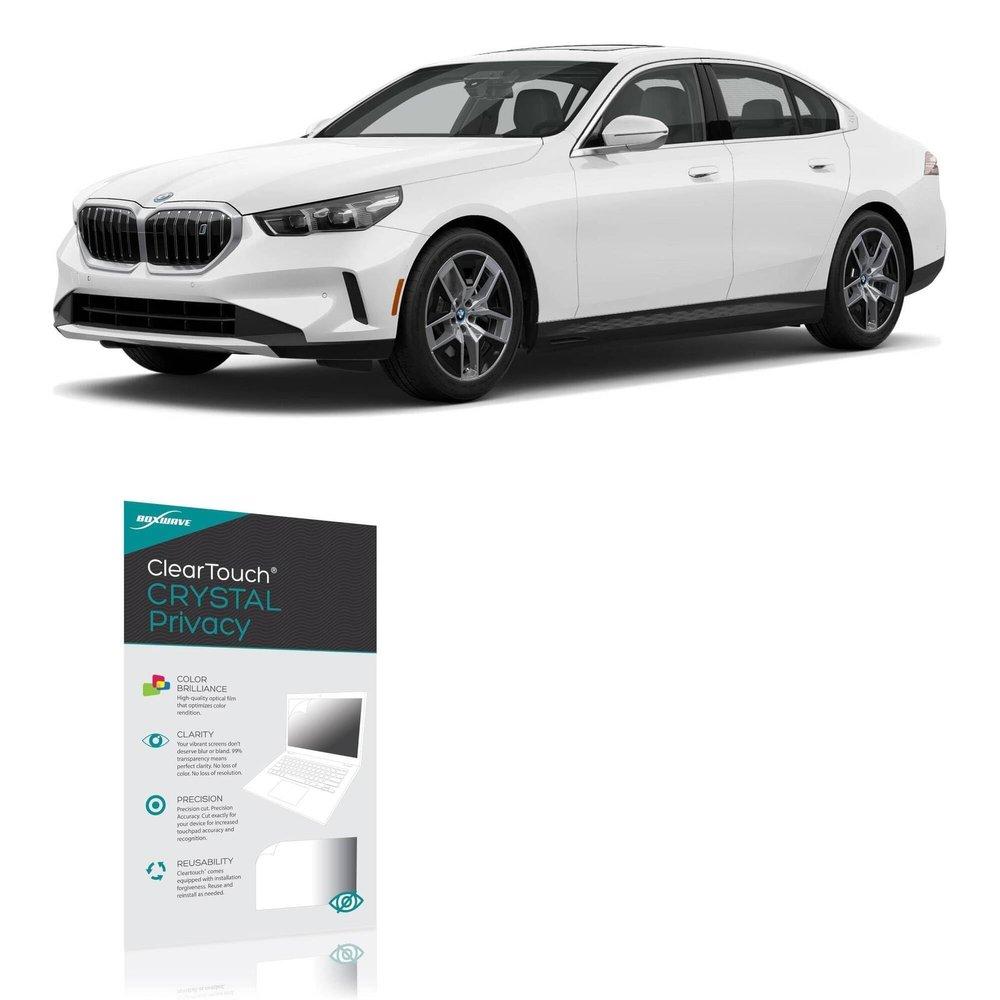 BoxWave Screen Protector Compatible with BMW 2025 i5 Instrument Cluster Display (12.3 in) - ClearTouch Crystal Privacy (2-Pack), Privacy Screen Protector Flexible Film Clear