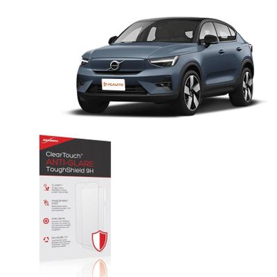 BoxWave Screen Protector Compatible with Volvo 2025 C40 Recharge Infotainment Display (9 in) - ClearTouch Anti-Glare ToughShield 9H (2-Pack), Anti-Glare 9H Tough Flexible Film Screen Protector