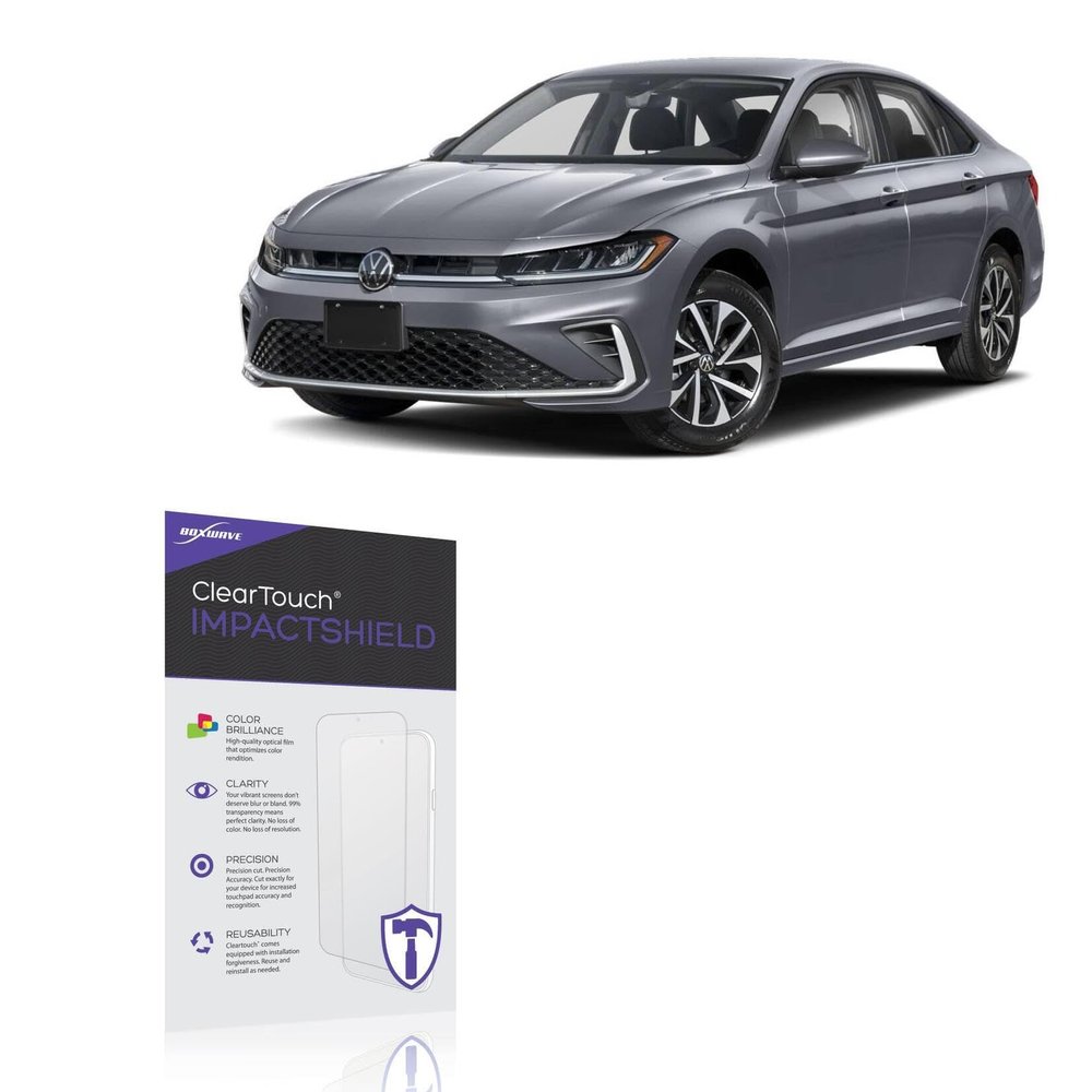 BoxWave Screen Protector Compatible with Volkswagen 2025 Jetta Infotainment Display (8 in) - ClearTouch ImpactShield (2-Pack), Impenetrable Screen Protector Flexible Film