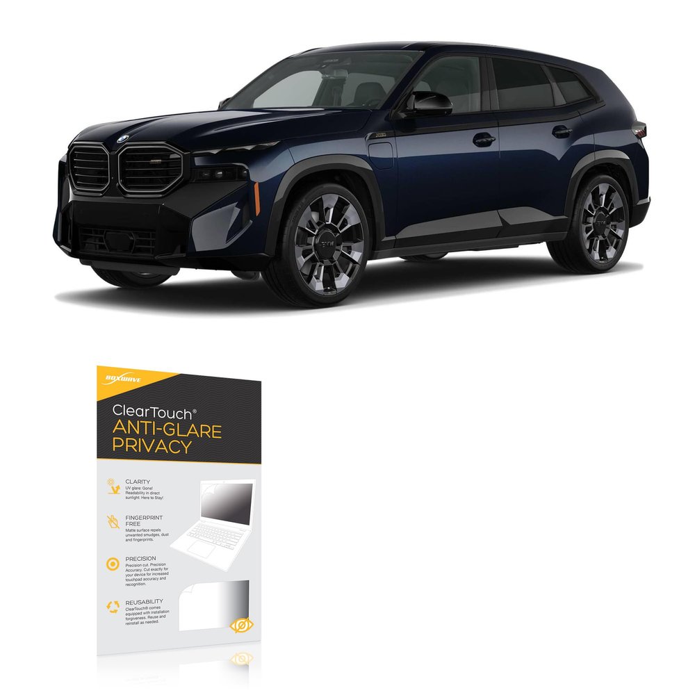 BoxWave Screen Protector Compatible with BMW 2025 XM Infotainment Display (14.9 in) - ClearTouch Anti-Glare Privacy (2-Pack), Privacy Screen Protector Flexible Film Anti-Glare