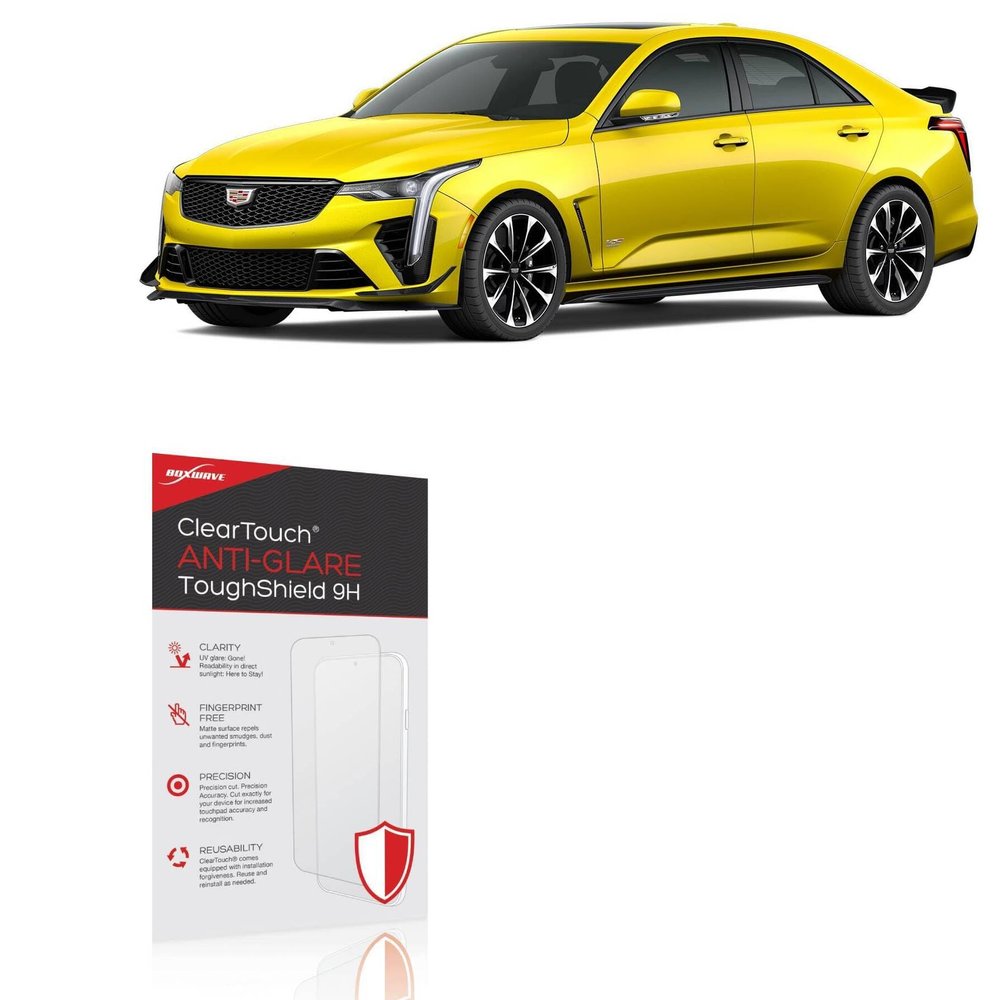 BoxWave Screen Protector Compatible with Cadillac 2025 CT4 Infotainment System (8 in) - ClearTouch Anti-Glare ToughShield 9H (2-Pack), Anti-Glare 9H Tough Flexible Film Screen Protector