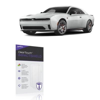 BoxWave Screen Protector Compatible with Dodge 2024 Charger Daytona EV Infotainment System (12.3 in) - ClearTouch ImpactShield (2-Pack), Impenetrable Screen Protector Flexible Film