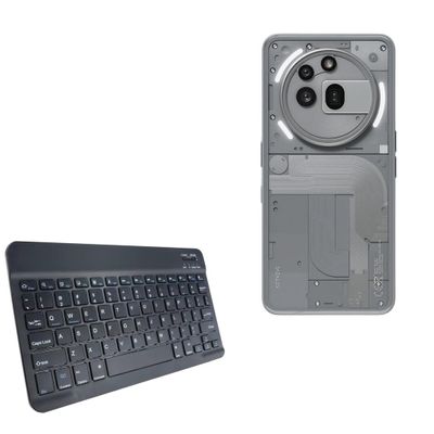 BoxWave Keyboard Compatible with Nothing Phone (3a) Pro - SlimKeys Bluetooth Keyboard, Portable Thin with Chiclet-Style Keys - Jet Black