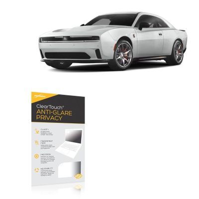 BoxWave Screen Protector Compatible with Dodge 2024 Charger Daytona EV Infotainment System (12.3 in) - ClearTouch Anti-Glare Privacy (2-Pack), Privacy Screen Protector Flexible Film Anti-Glare