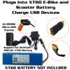 XT60 USB Charging Port Adapter for E-Bike and Scooter, 12-108V Input, 2.4A Output, Compatible with GPS Tracker, Phone, Action Camera view 2