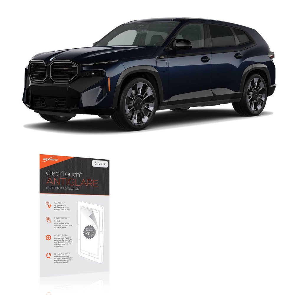 BoxWave Screen Protector Compatible with BMW 2025 XM Infotainment Display (14.9 in) - ClearTouch Anti-Glare (2-Pack), Anti-Fingerprint Matte Film Skin
