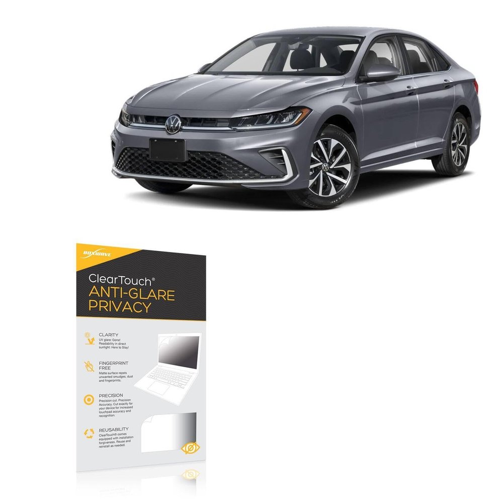 BoxWave Screen Protector Compatible with Volkswagen 2025 Jetta Infotainment Display (8 in) - ClearTouch Anti-Glare Privacy (2-Pack), Privacy Screen Protector Flexible Film Anti-Glare