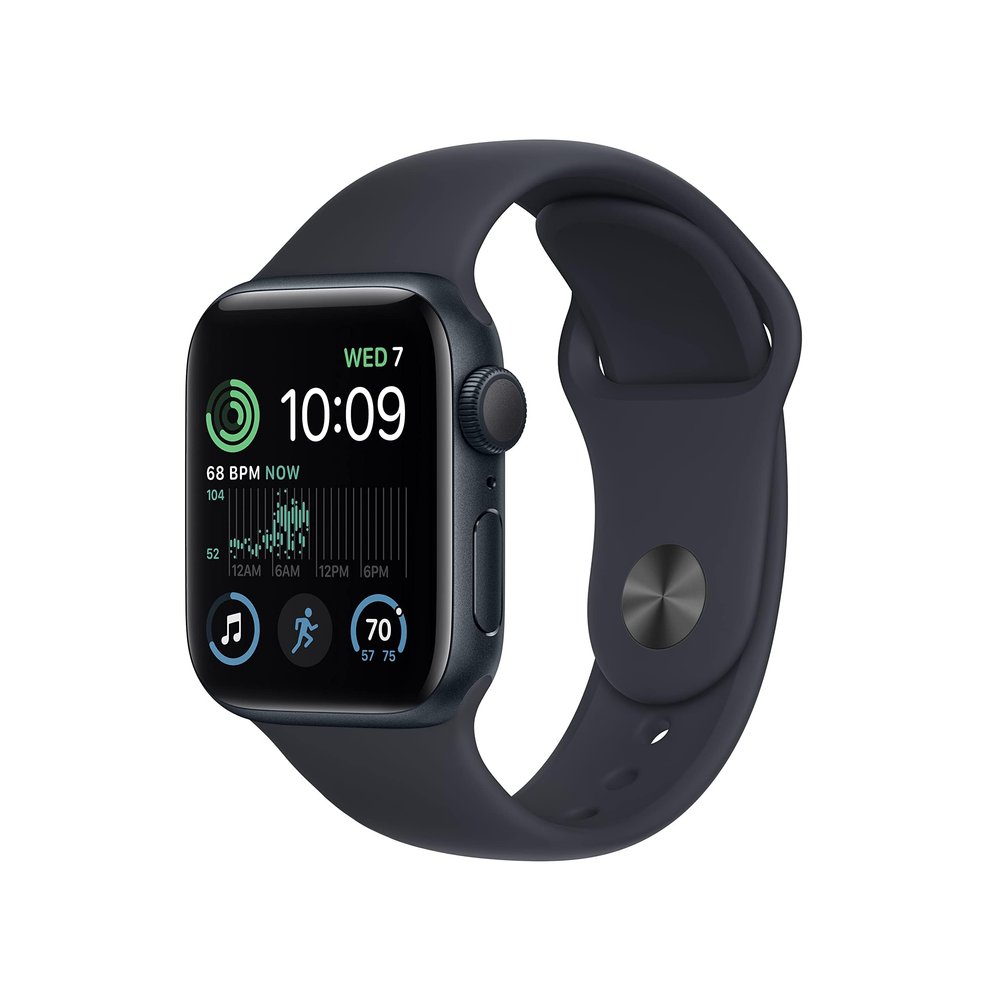 Apple Watch SE (2nd Gen) [GPS, 40mm] - Midnight Aluminum Case with Midnight Sport Band, M/L (Renewed Premium)