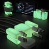 GlowBrick Steel Weighted Cord Holder, Cord Wrap, Phone Accessory, Stocking Stuffer for Men, Adults, College Students. Nightstand, Desk Travel Organizer. Silicone. 4pk Glow Yellow view 1