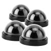 aqxreight 4pcs Dome Simulation Camera CCTV Dummy Fake Security Camera with Flashing Led Light Constructed from Hig Dummy CameraFake CameraSimulation CameraDummy Fake CameraDummy Fake Dom view 4