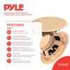 Pyle 4 Pair Speakers, 200W 6.5" Round Flush Mount in Wall/in Ceiling Home Speakers, PDIC Series, Tan view 2