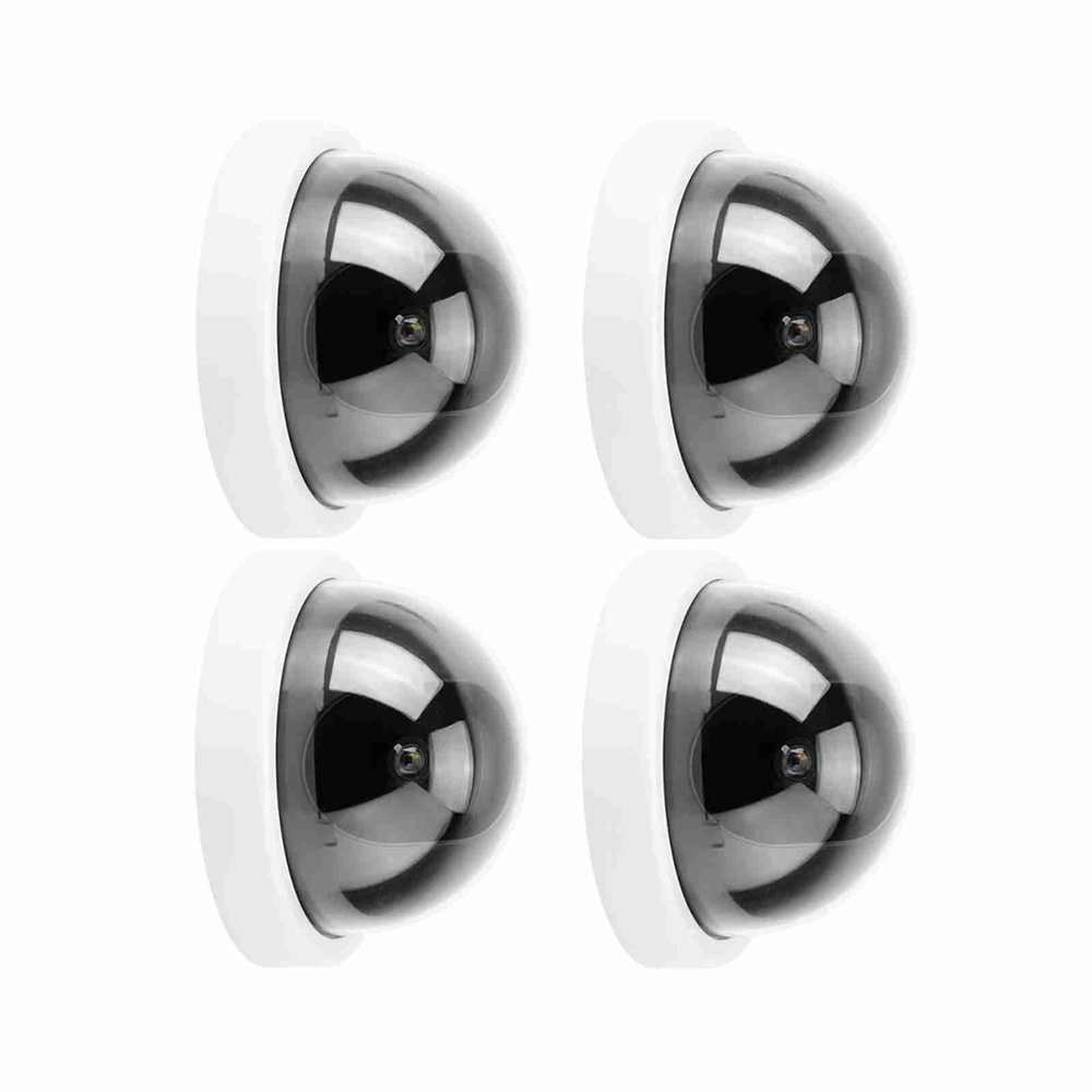 aqxreight 4pcs Dome Simulation Camera CCTV Dummy Fake Security Camera with Flashing Led Light Constructed from Hig Dummy CameraFake CameraSimulation CameraDummy Fake CameraDummy Fake Dom