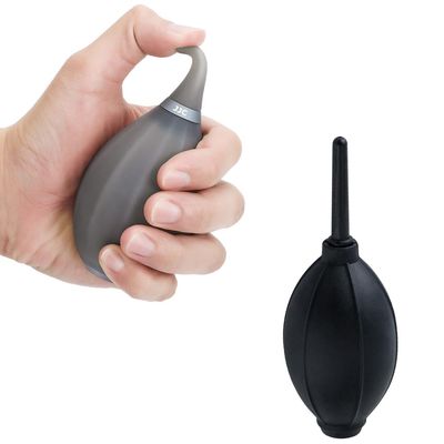 Upgraded Black Transparent+ Regular Black Soft Tip Silicone Camera Dust Blower Lens Air Blower