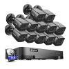 ANNKE Security Camera System, 16CH 1080P Lite DVR Recorder with AI Human/Vehicle Detection, 12X 2MP Bullet Wired Add-on Black Cameras with 66ft Night Vision, 3.6mm Lens, IP67, 3TB HDD Included view 1