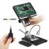 Microscope Kit 7 Inch LCD Digital Microscope Soldering Electronic 500X 1000X Video Microscope Microscope Lens Adapters(AD206 White) view 3