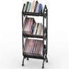 yinxx240708 Vinyl Record Storage CD Record Display Rack Magazine Placement Rack Metal Desktop Creative Bookshelf Record Storage Rack Organizer Shelf(Large) view 3