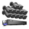 ANNKE 1080P Security Camera System, 16CH 3K Lite DVR Recorder with AI Human/Vehicle Detection, 12X 2MP Bullet Wired Add-on Black Cameras with 66ft Night Vision, 3.6mm Lens, IP67, 3TB HDD Included view 1