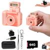 Gsnagole Retro Snap CameraMini Nostalgic Vintage ViewTiny SnapsKeychain Digital Photo CameraLlavero Mini CMara Retro1080p Hd with Led Flash Light (Pink 64G) view 1