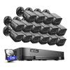 ANNKE Security Camera System, 16CH 1080P Lite DVR Recorder with AI Human/Vehicle Detection, 16X 2MP Bullet Wired Add-on Black Cameras with 66ft Night Vision, 3.6mm Lens, IP67, 3TB HDD Included view 1