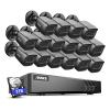 ANNKE 1080P Security Camera System, 16CH 3K Lite DVR Recorder with AI Human/Vehicle Detection, 16X 2MP Bullet Wired Add-on Black Cameras with 66ft Night Vision, 3.6mm Lens, IP67, 3TB HDD Included view 1
