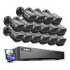 ANNKE 1080P Security Camera System, 16CH 3K Lite DVR Recorder with AI Human/Vehicle Detection, 16X 2MP Bullet Wired Add-on Black Cameras with 66ft Night Vision, 3.6mm Lens, IP67, 2TB HDD Included view 1