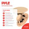 Pyle 4 Pair Speakers, 250W 8" Round Flush Mount in Wall/in Ceiling Home Speakers, PDIC Series, Tan view 2