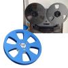 1/4 5In Empty Tape Reel - Aluminum Alloy Recording Takeup Reel with 6 Hole, Replacement Opening Machine Part for Reel to Reel Tape Players (Blue) view 1