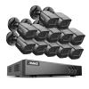 ANNKE 1080P Security Camera System, 16CH 3K Lite DVR Recorder with AI Human/Vehicle Detection, 12X 2MP Bullet Wired Add-on Black Cameras with 66ft Night Vision, 3.6mm Lens, IP67, NO HDD Included view 1