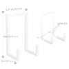 YFEEN 2 Set Vinyl Records Storage Holder, LP Stand CD Display Frame,Metal Album Storage for Vinyl Records (White) view 2