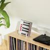 YFEEN 2 Set Vinyl Records Storage Holder, LP Stand CD Display Frame,Metal Album Storage for Vinyl Records (White) view 3