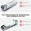 1 Pack 1000BASE-SX Transceiver and 1 Pack OM3 LC to LC Fiber Patch Cable Multimode Fiber Duplex - LSZH 1 Meter(3ft) view 3