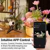 ATLI 1080P Time Lapse Camera WiFi HDR APP Control Real-time Preview Timing Shooting Manual Focus Timelapse Video Camera for Indoor Flower Plants Weather Remote Access (White Camera with Black case) view 2