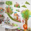 Safari Animals Tree Wall Decals Forest Giraffe Bear Fox Lion Jungle Wall Stickers Baby Nursery Kids Bedroom Living Room Wall Decor view 3