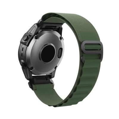 22mm 26mm Nylon Quick Fit Strap for Garmin Fenix 8 7X 7 Pro 6X 6 5X 5Plus Tactix 7 Forerunner 965 955 Enduro 2 Loop Band Accessories(Olive green,22mm Fenix 8 47mm)