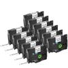11 Pack Heat Shrink Tube Label Tape Compatible with Printers HSe-231 HSe221 HS-641 211 11.7mm PT-D400 E300(Black on White) view 1