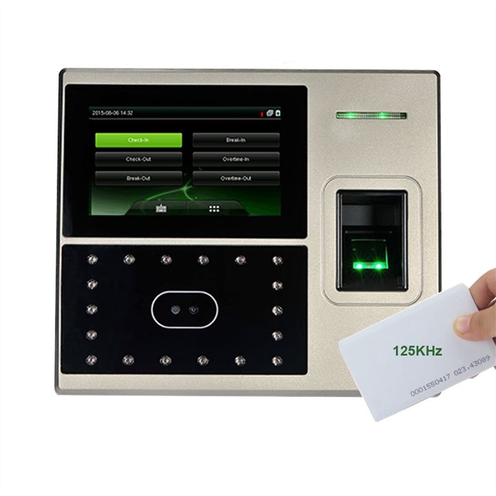 Biometric Employee Attendance Machine UFace800 Linux System TCP/IP Biometric Fingerpint Face Facial Recognition Time Attendance System Recorder Employee Machine for Small,Uface800-id-English