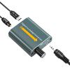 192kHz Optical to 3.5mm Digital to Analog Audio Converter with Volume Control, Aluminium Digital Optical to RCA Adapter Built-in Amplifier Chip with SPDIF Cable and 3.5mm to RCA Cable view 1