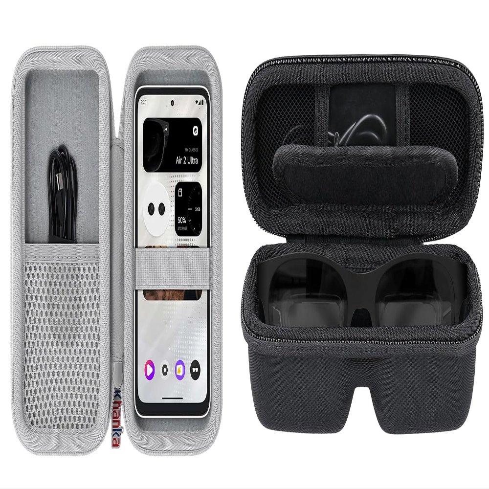 khanka Hard Case for XREAL Beam Pro + Hard Case for XREAL Air 2 Pro AR Glasses