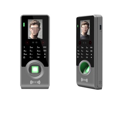EliteBloom Punch Card Machine Face Fingerprint Password Attendance Machine Face Recognition Sign in Chinese and English Word Brush Face Attendance Machine,