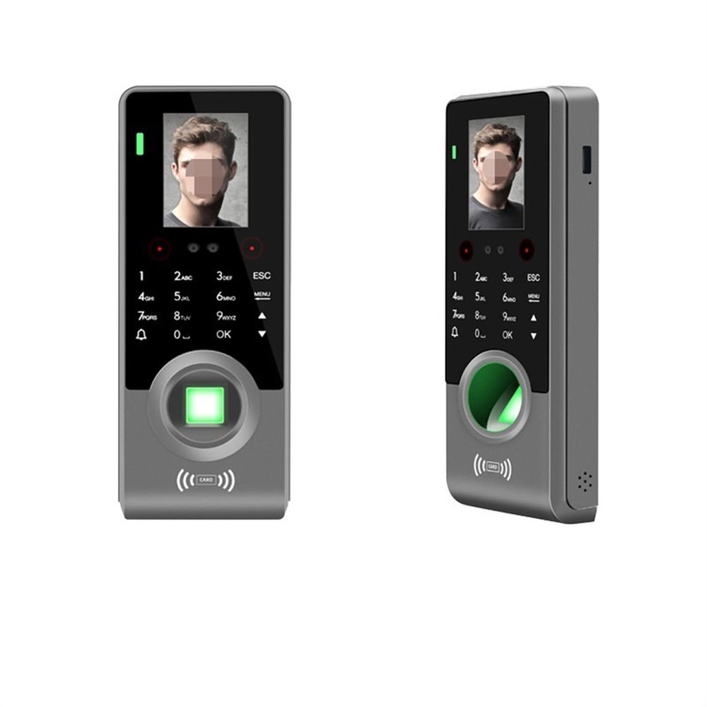 EliteBloom Punch Card Machine Face Fingerprint Password Attendance Machine Face Recognition Sign in Chinese and English Word Brush Face Attendance Machine,