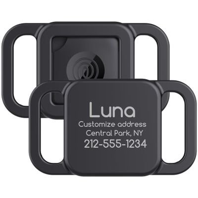 Personalized Dog Collar Holder for Tile Mate 2024/2022, 2 Pack Waterproof Silicone Case for cat pet Necklace Dropper, Scratch Resistant Dustproof Cover for Tile Tracker,Black/Black