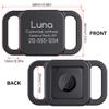 Personalized Dog Collar Holder for Tile Mate 2024/2022, 2 Pack Waterproof Silicone Case for cat pet Necklace Dropper, Scratch Resistant Dustproof Cover for Tile Tracker,Black/Black view 2