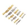 100-piece 2.8mm, 4.8mm, 6.3mm Spring Female Spade Cold Crimping Terminal Connector car Speaker Wire Connector Set.(6.3 Male,Golden) view 1