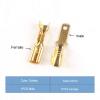 100-piece 2.8mm, 4.8mm, 6.3mm Spring Female Spade Cold Crimping Terminal Connector car Speaker Wire Connector Set.(6.3 Male,Golden) view 4
