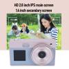 Digital Camera 1080P FHD 48MP with 2.8 Screen,16X Digital Zoom, Autofocus Compact Portable Vlogging Camera Anti Shake Camera for Kids Teen Students Beginner (Light Red) view 3